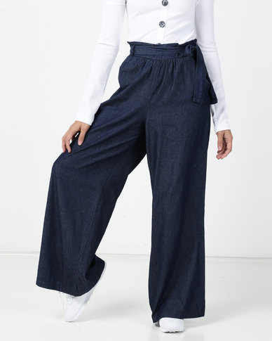 Legit Soft Denim Wideleg Pants Ink | Zando