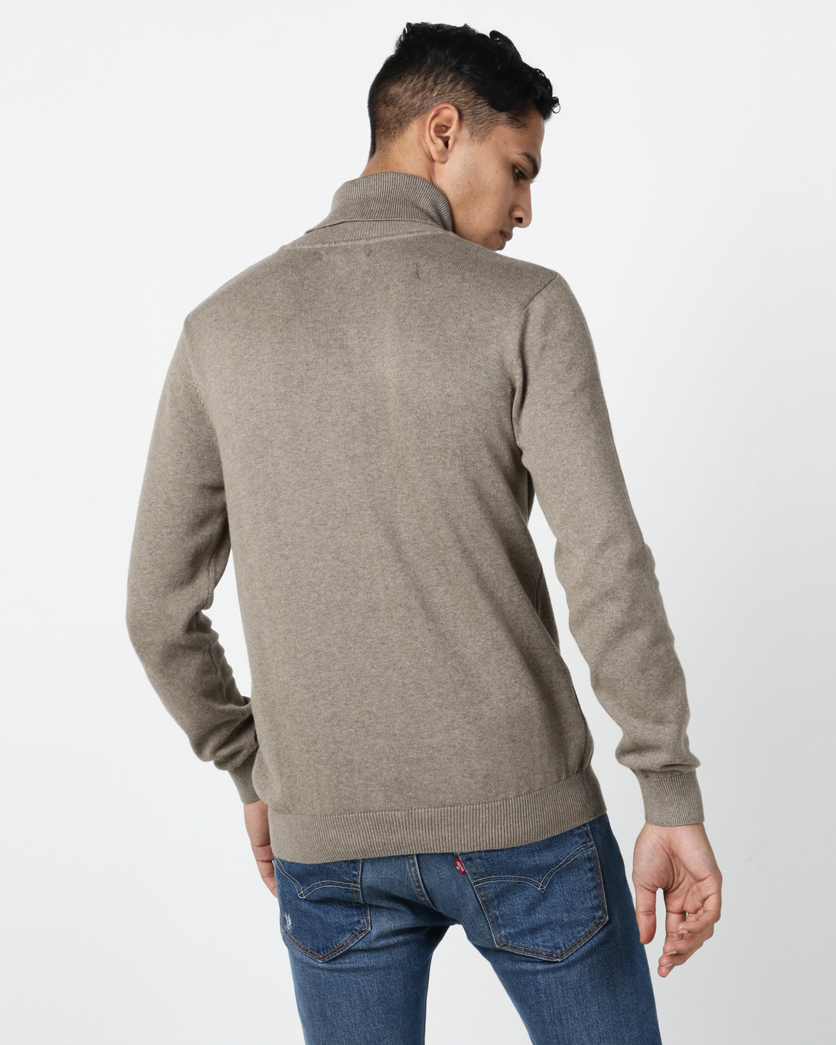 Klevas Polar Polo Neck Knitwear Taupe | Zando