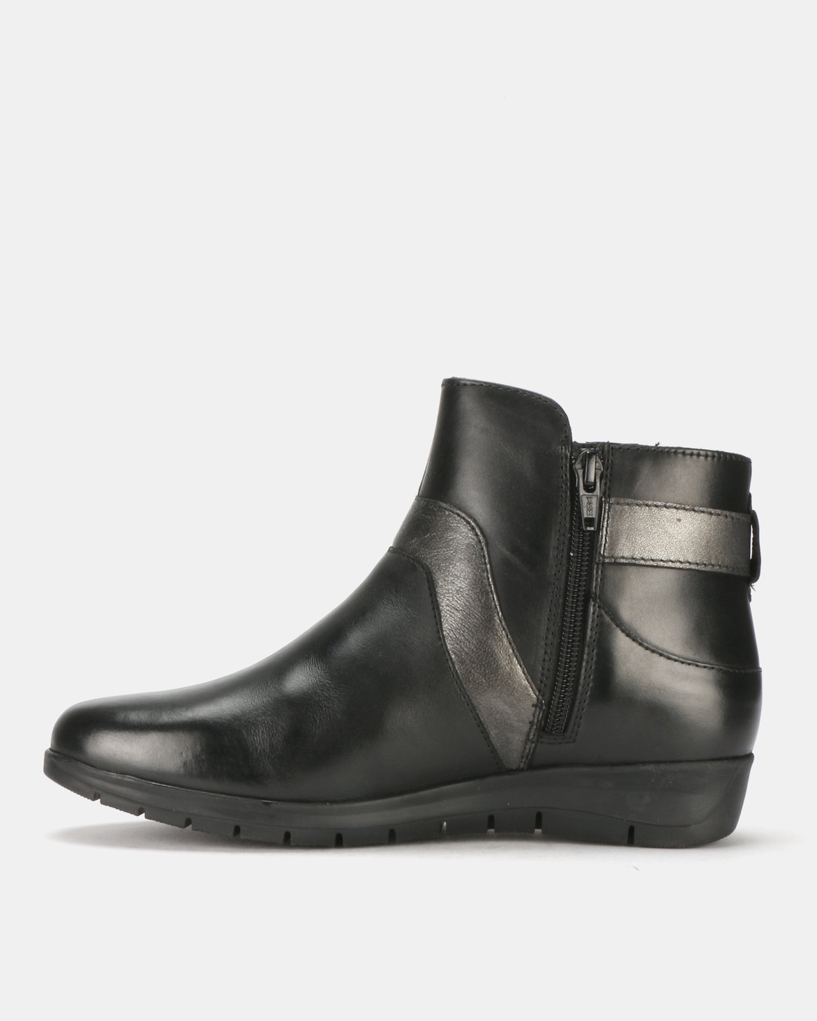 Step On Air Aqueelah Leather Ankle Boots Black | Zando