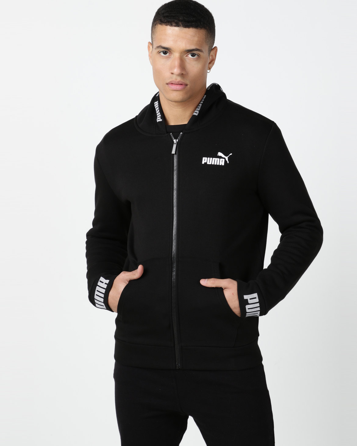 Puma Sportstyle Core Amplified Hooded Jacket FL Black | Zando