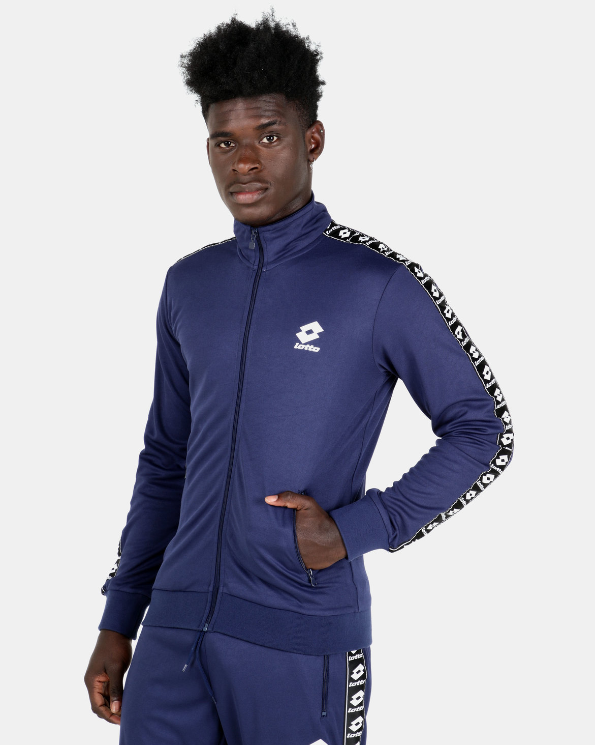 Lotto Athletica Tracksuit Jacket FZ Blue | Zando