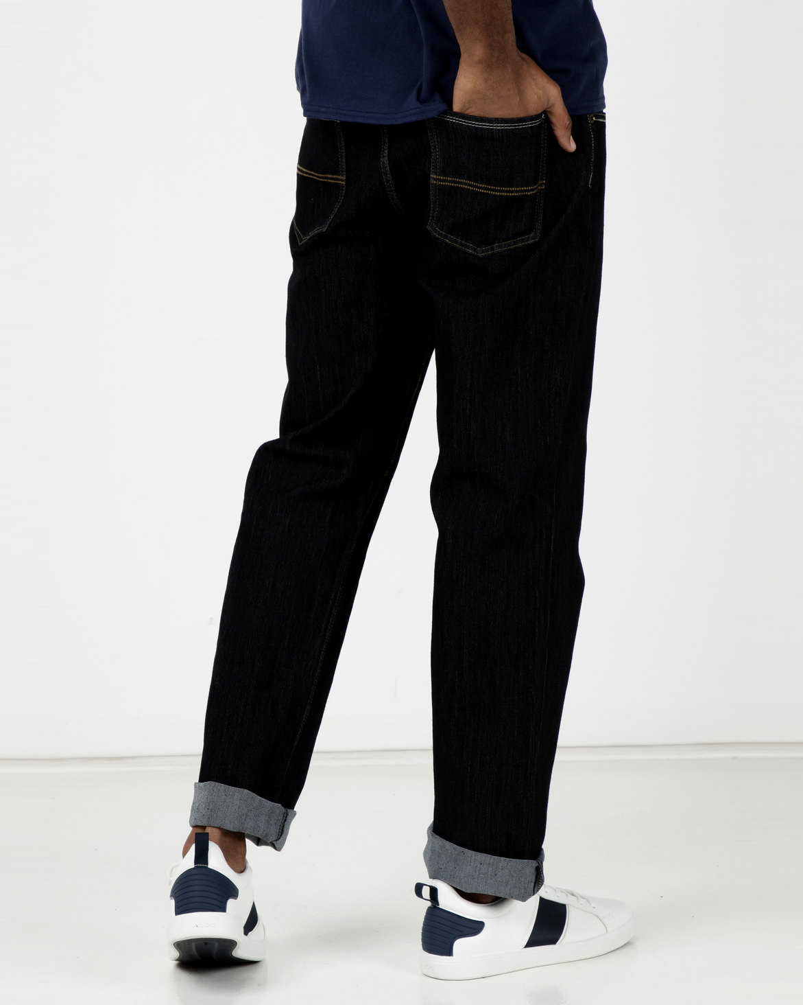 Jeep Fashion Stretch Straight Leg Denim Jeans Black | Zando