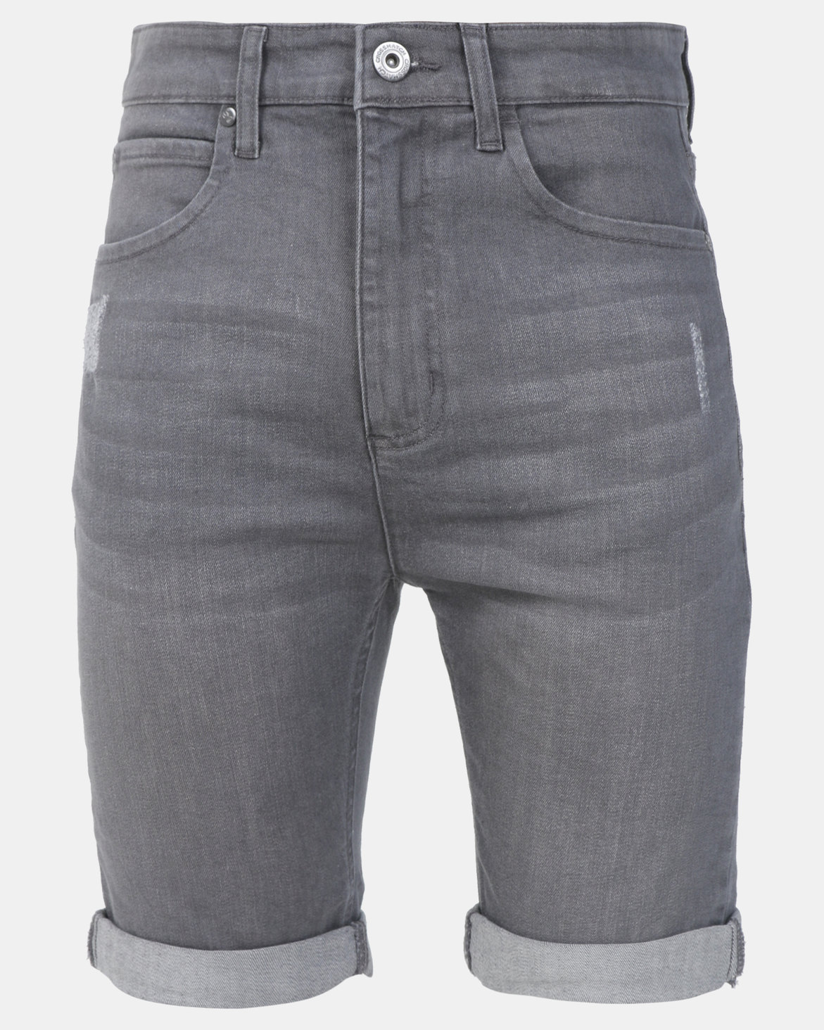 Crosshatch Hopewell Denim Shorts Grey | Zando