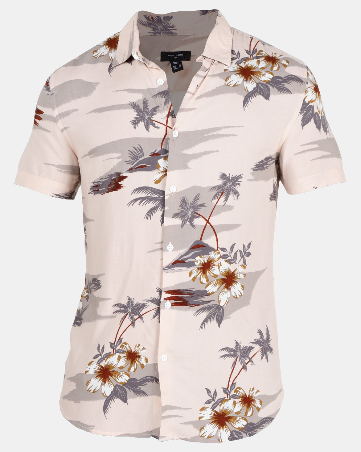 New Look Mens Hawaiian Shirt Light Pink | Zando