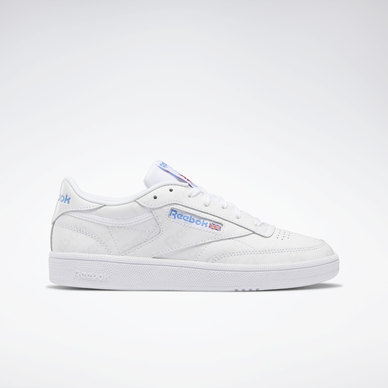 reebok classic club c 85 sneakers in white leather