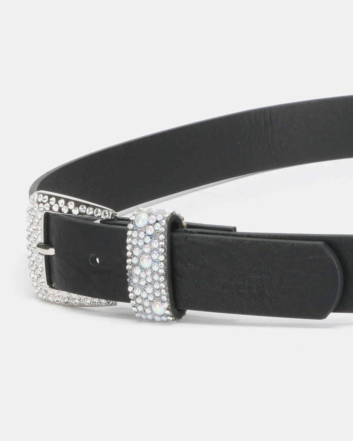 Queenspark Scattered Mini Pearl Keeper Belt Black | Zando