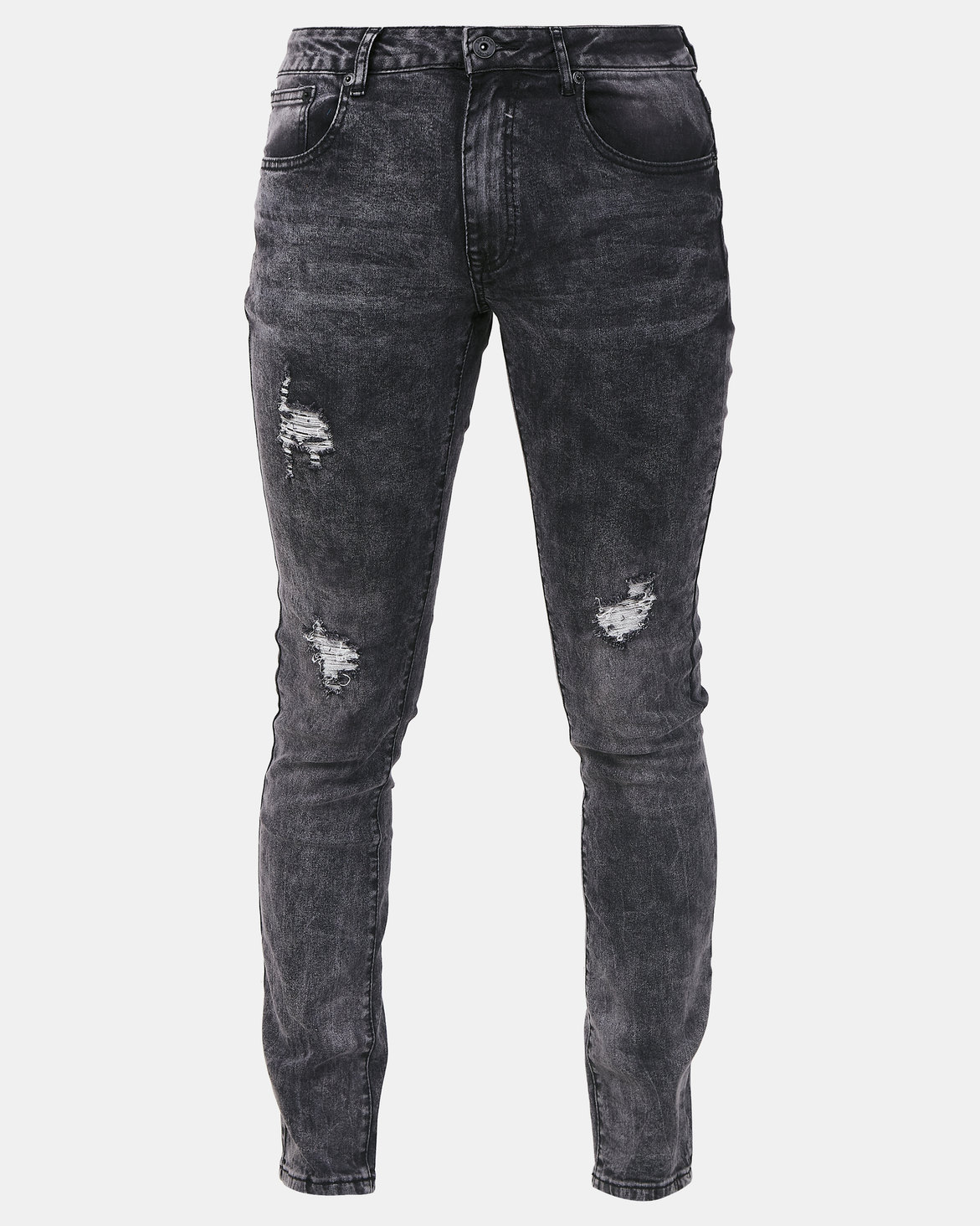 Beaver Canoe Swagga Ripped Skinny Jeans Grey | Zando