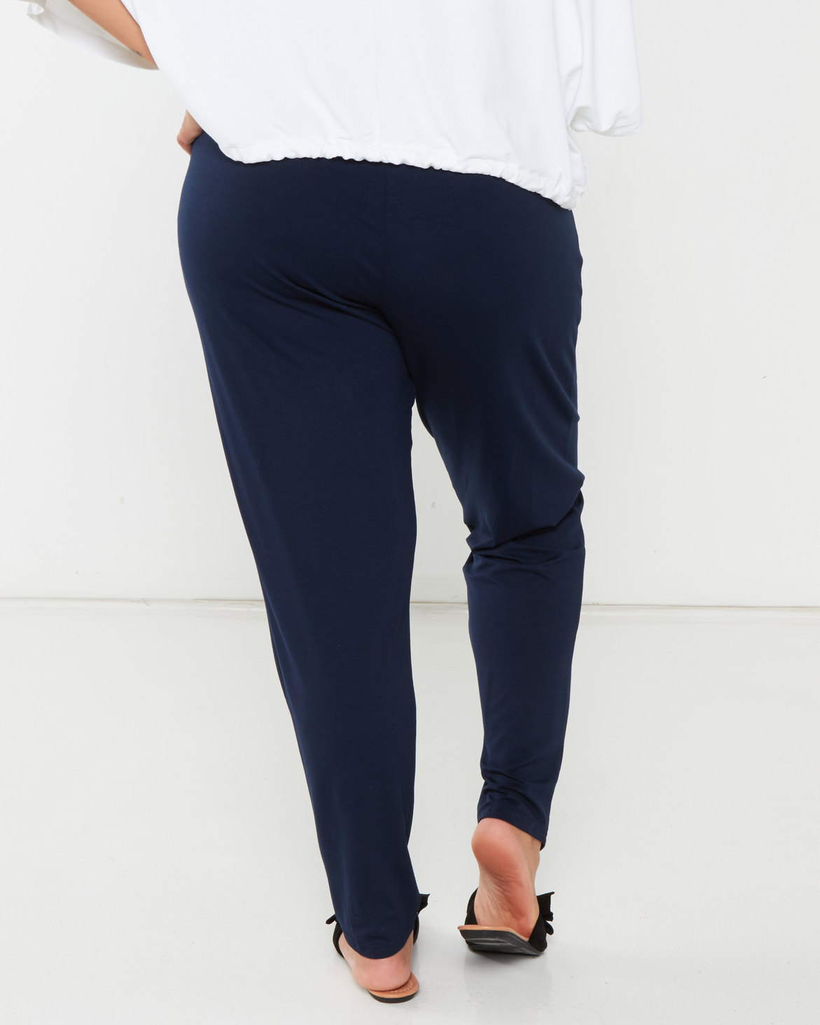 Queenspark Plus Collection Soft Knit Pants With Toggles Navy | Zando