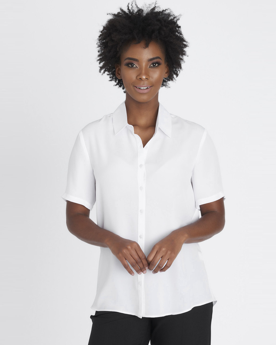 Contempo Plain Blouse White | Zando