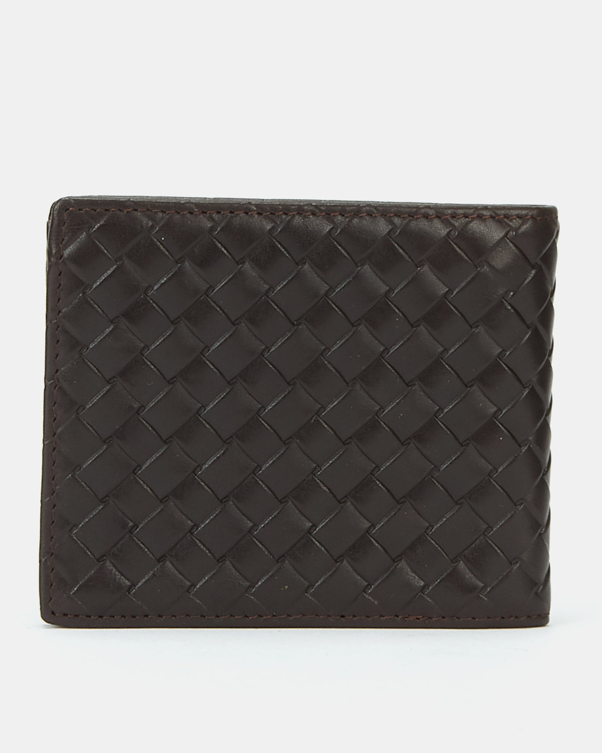 Joy Collectables Leather Weave Wallet Choc | Zando