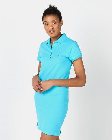 Polo Lds Kathy Ss Stretch Golfer Dress Aqua | Zando