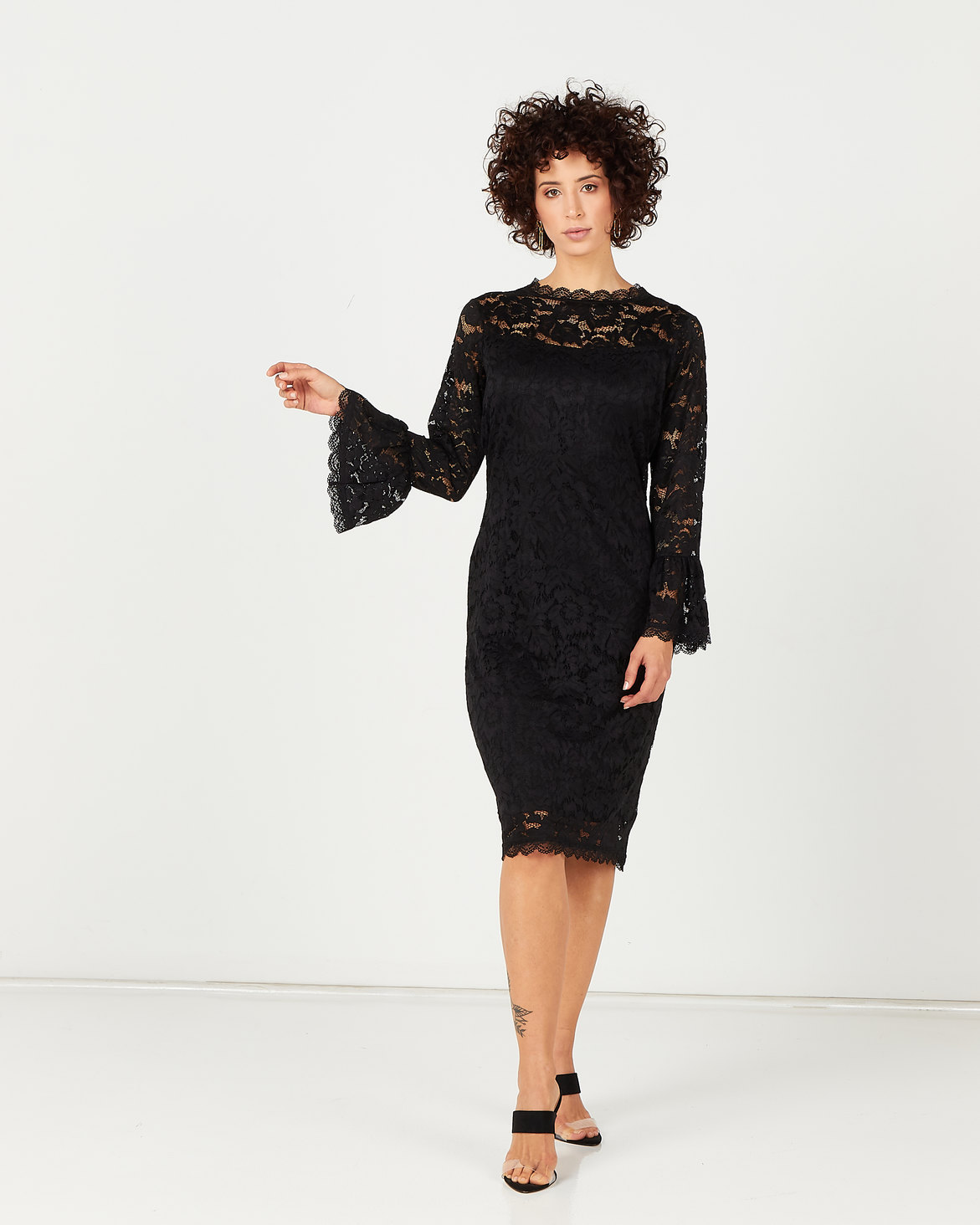 cath.nic By Queenspark New Lace Woven Dress Black Zando