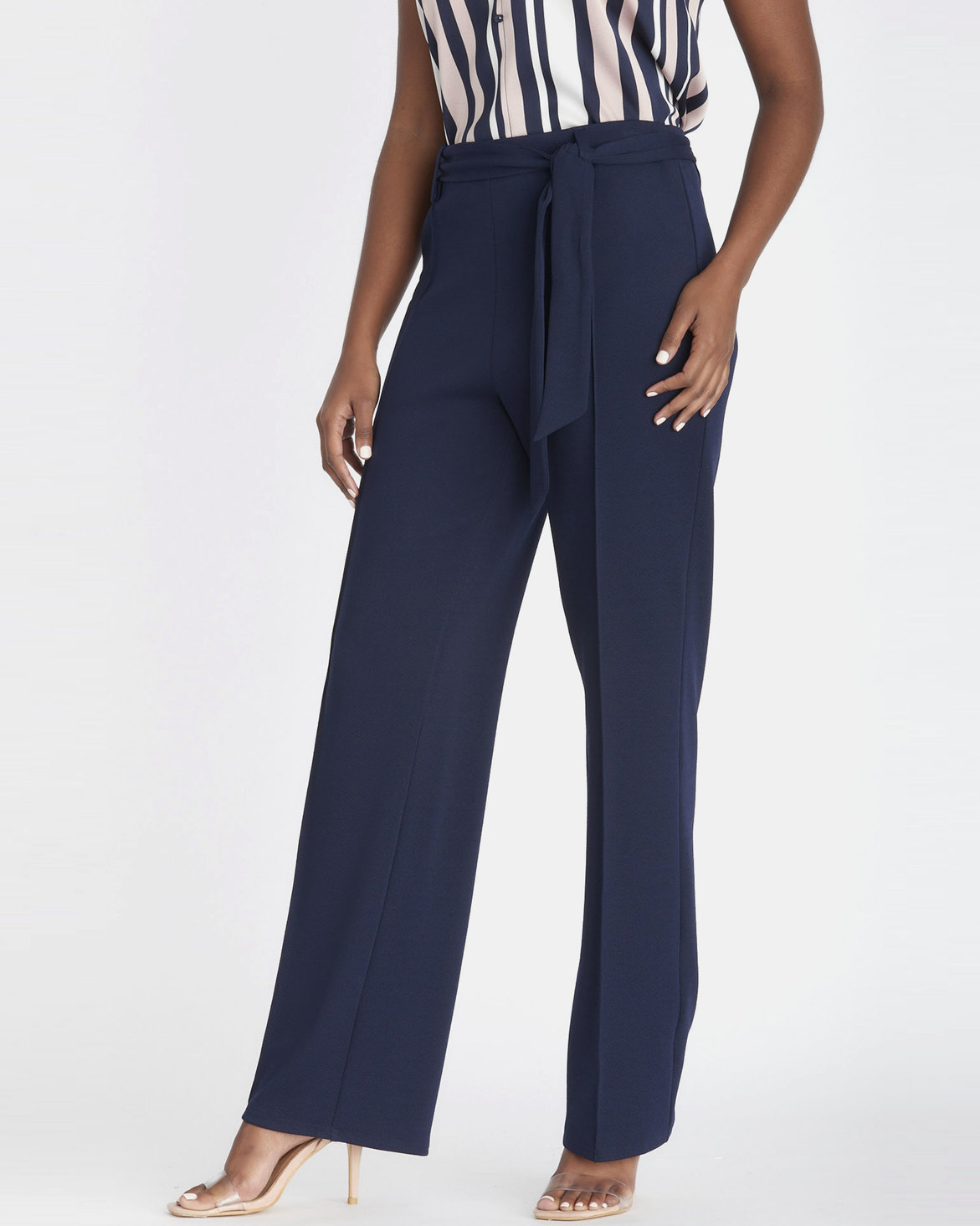 Contempo Scuba Crepe Pants Navy | Zando