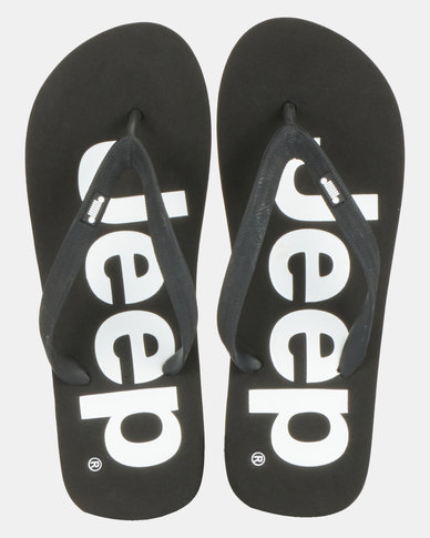 Jeep Printed Flip Flop Black/White | Zando