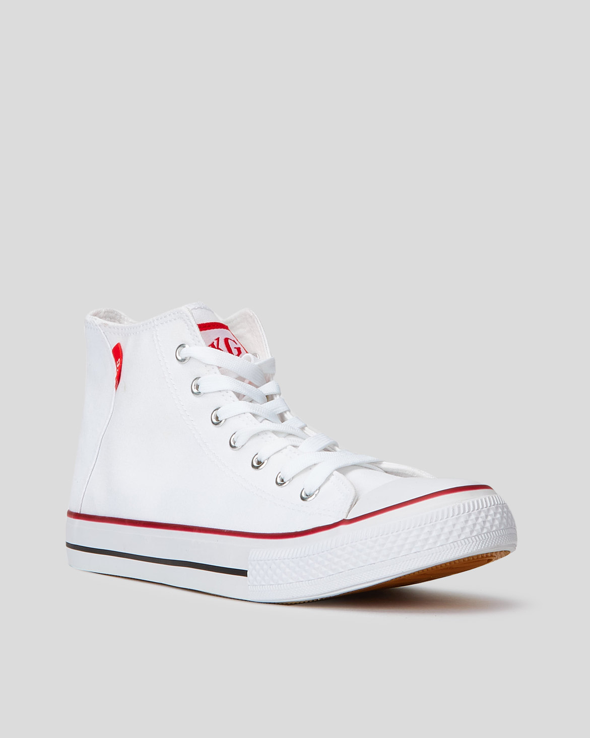 KG Hi Top Canvas Sneakers White | Zando