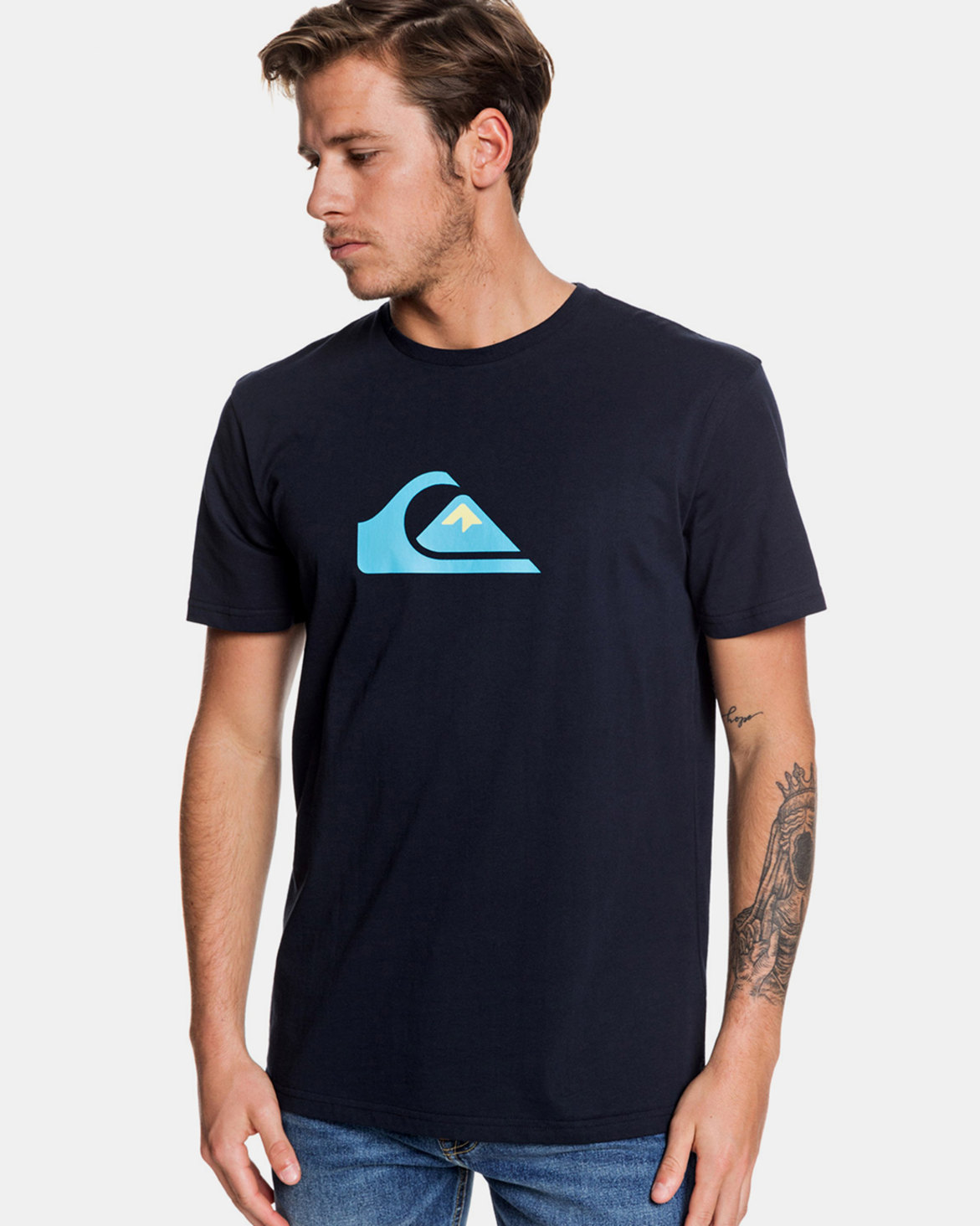 Quiksilver Comp Logo T-Shirt Navy | Zando