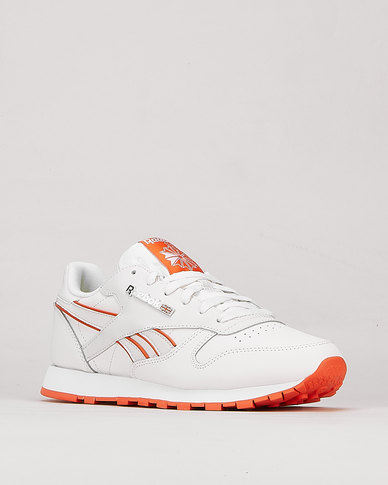 Reebok Classic Leather Sneakers Chalk/Fiery Orange | Zando