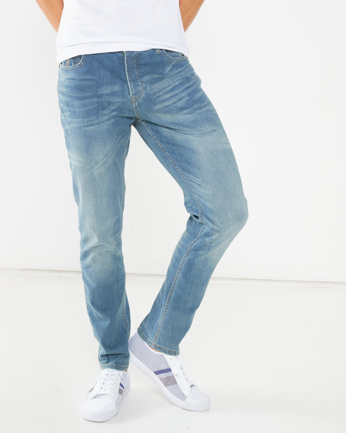 Polo Jeans Co Mens Reggie Tapered Leg Denim Blue | Zando