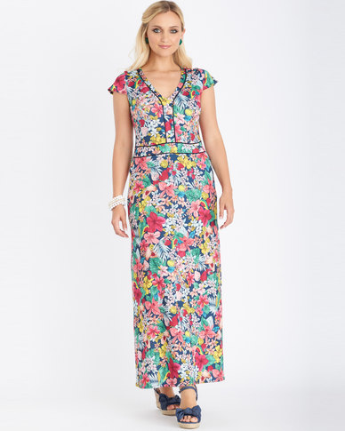 Contempo Floral Maxi Dress Multi | Zando