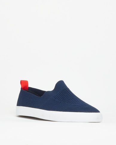 Tom_Tom Luxe Slip On Sneakers Navy/Red | Zando