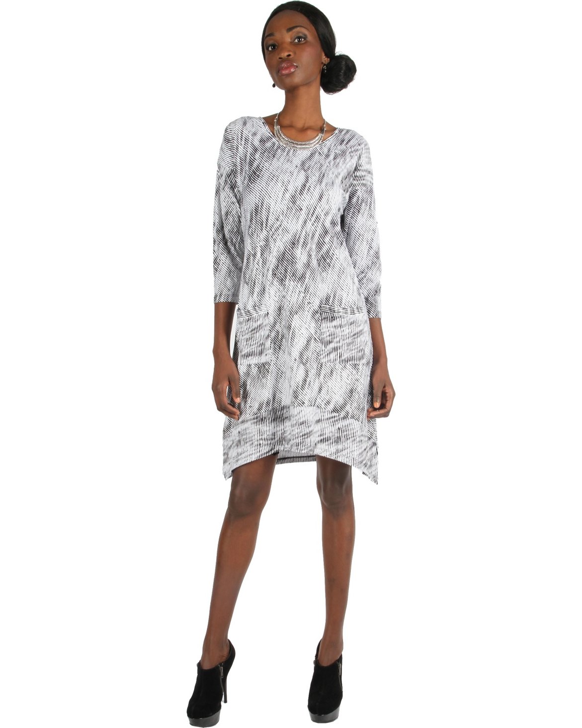 Yarra Trail Shadow Stripe Dress Grey | Zando