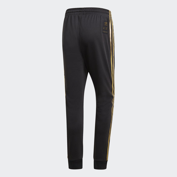 adidas originals three stripe track pants in khaki