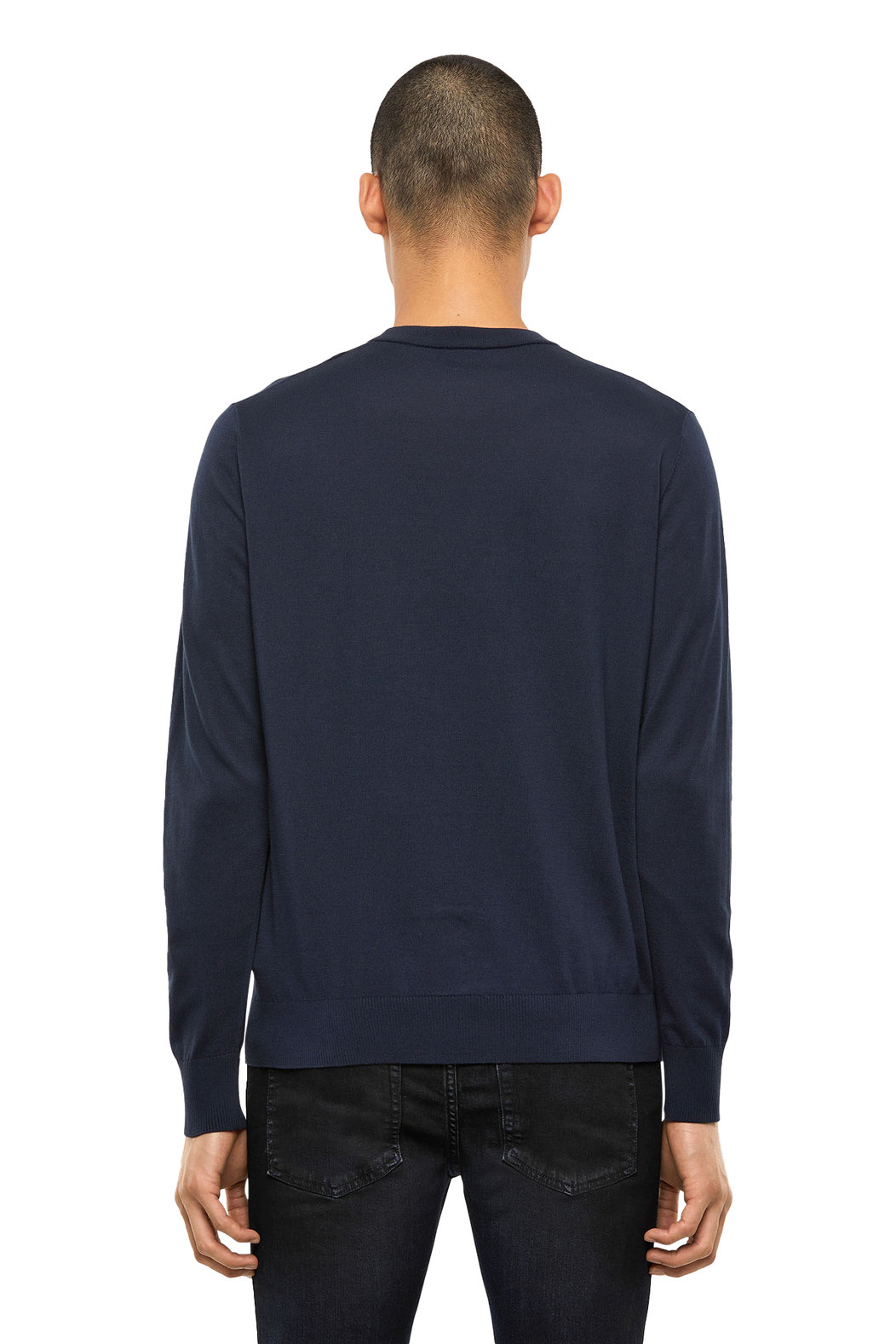 Cotton Pullover With Logo Patch