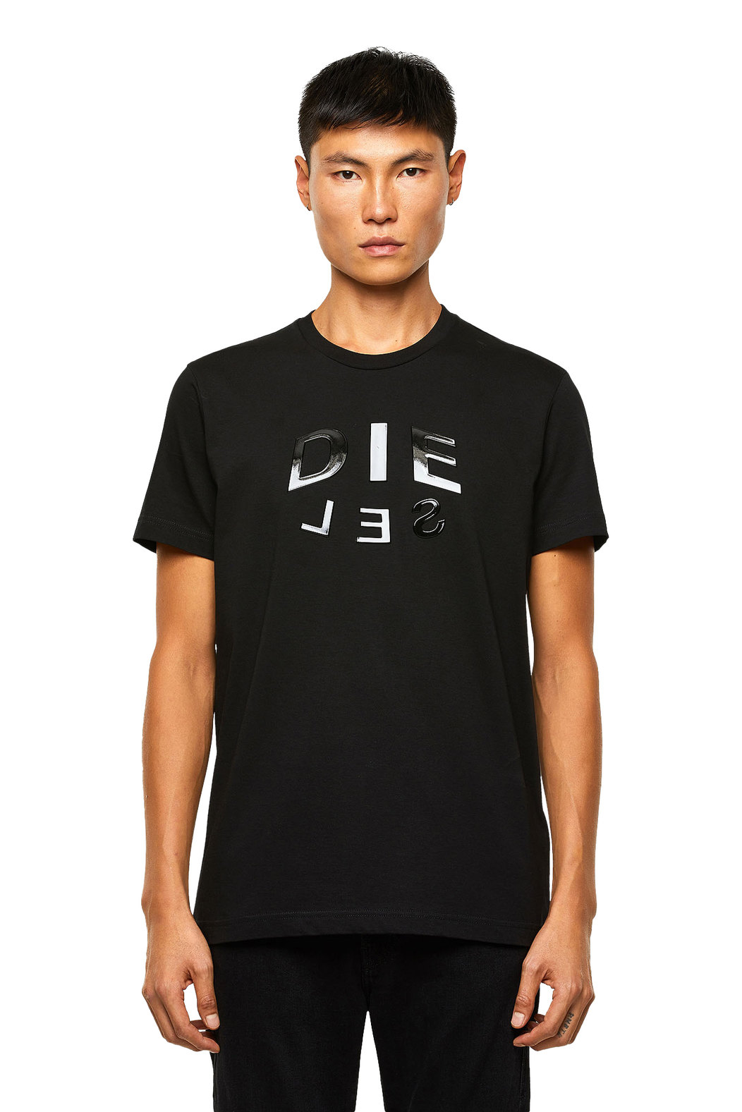 T-Shirt With Die-Sel Logo Print