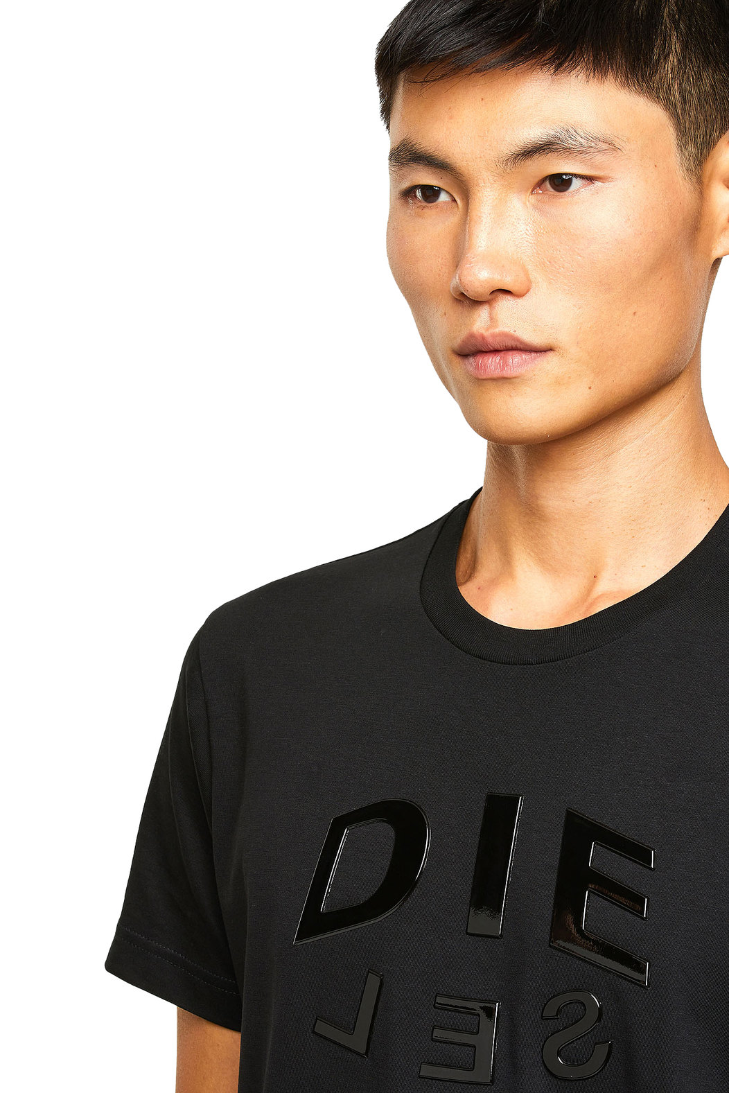 T-Shirt With Die-Sel Logo Print