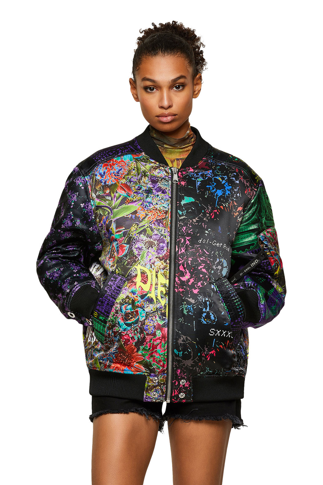 Bomber With Floral Patchwork | Diesel