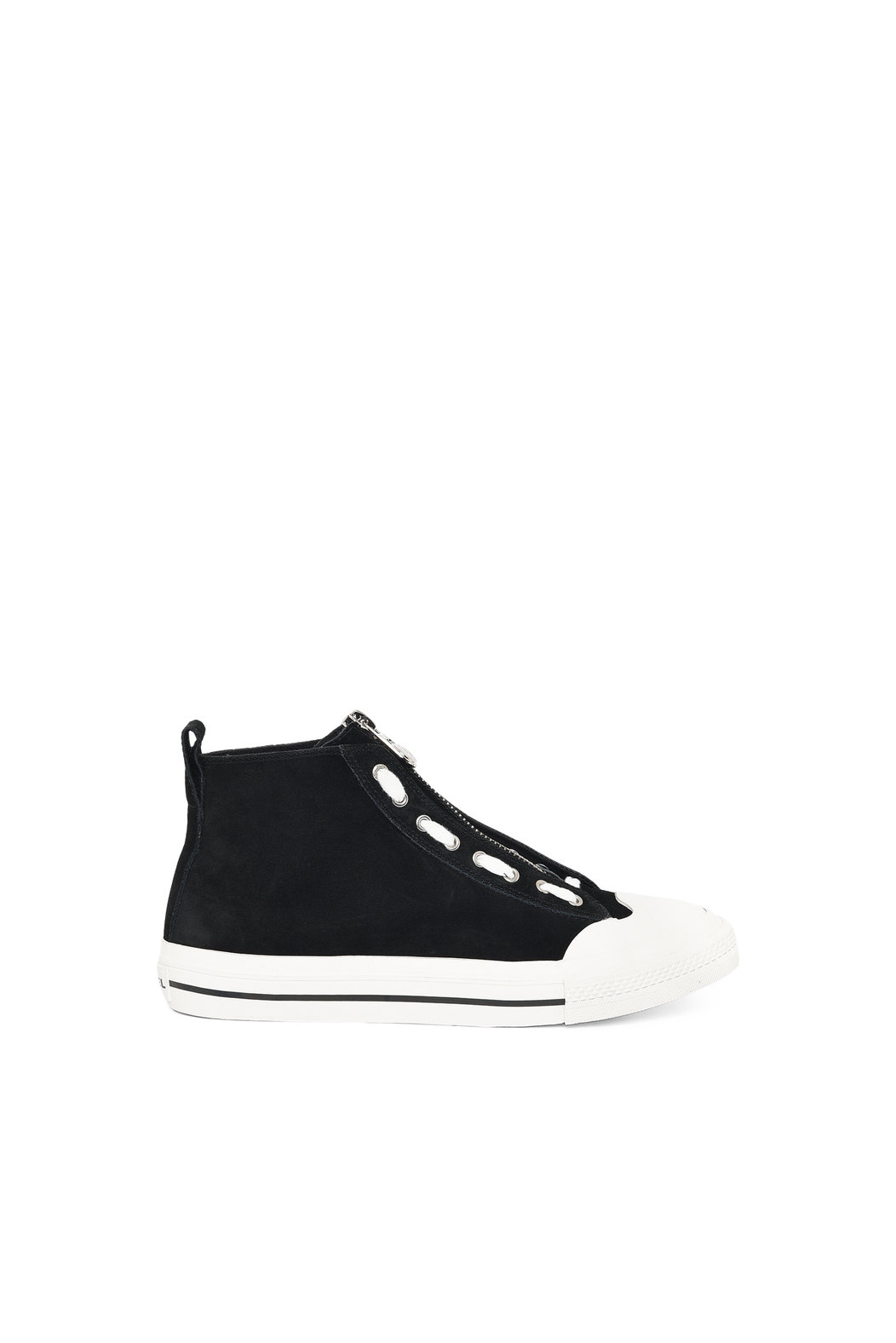 High-Top Sneakers In Suede And Leather