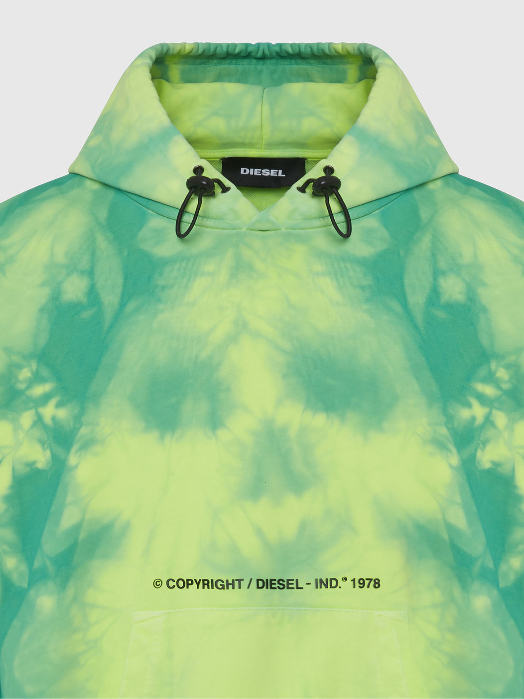 Tie-Dyed Hoodie With Logo Embroidery
