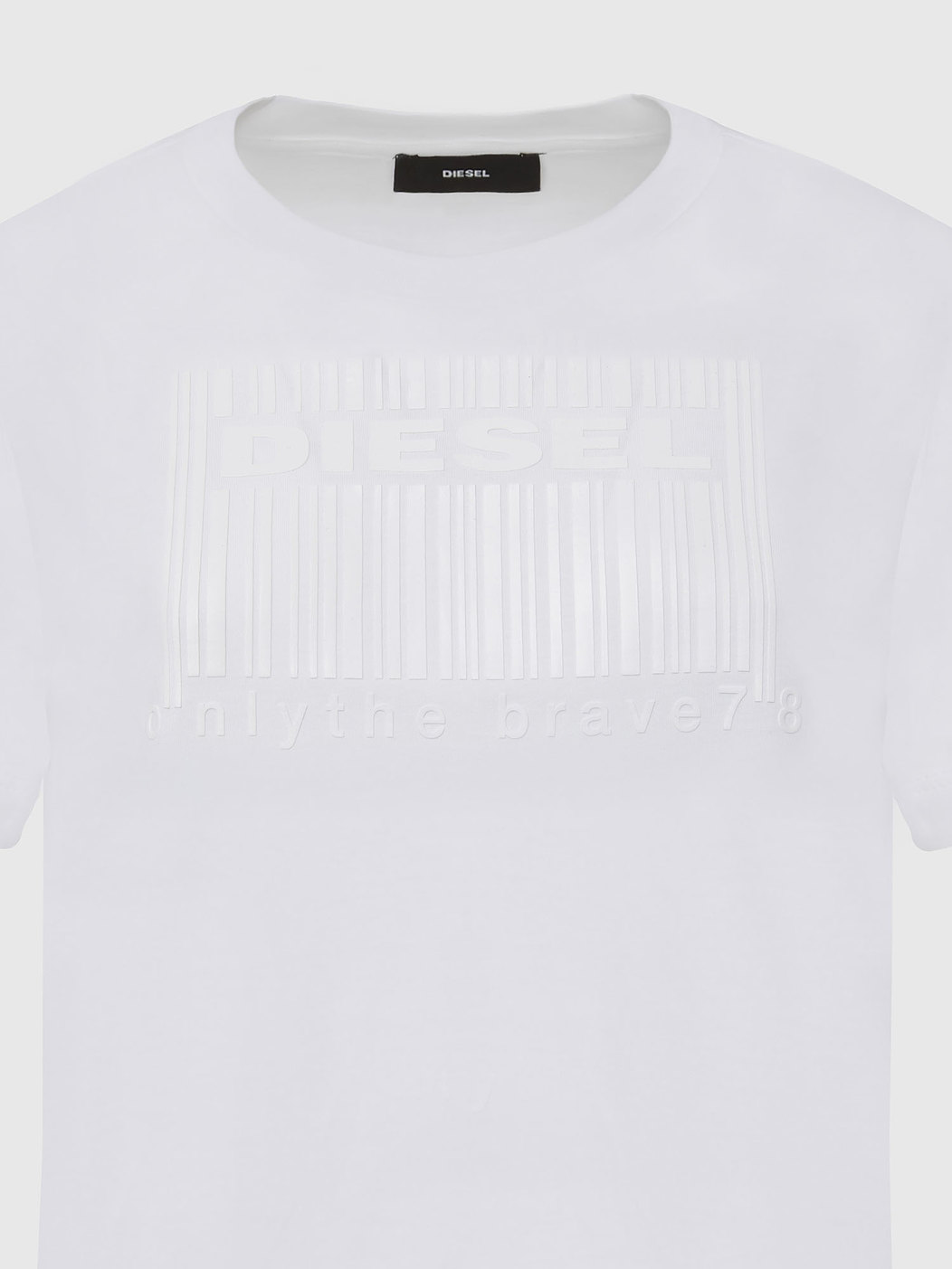 Cotton T-Shirt With Barcode Print