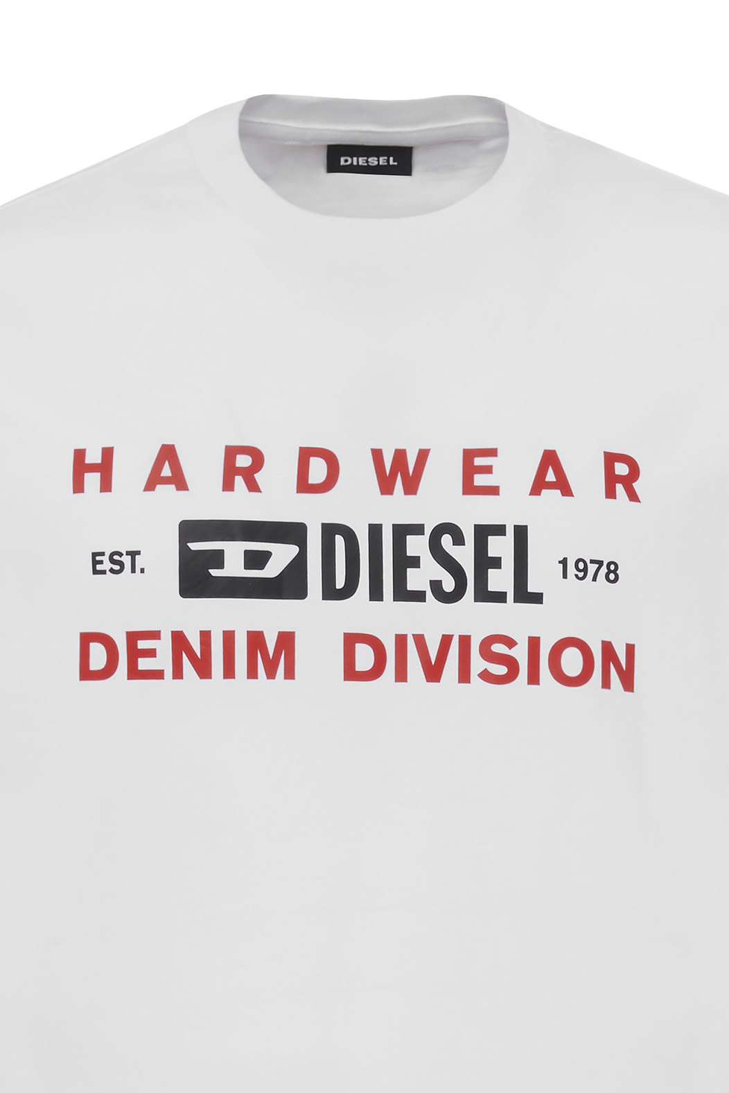 T-Shirt With Denim Division Print