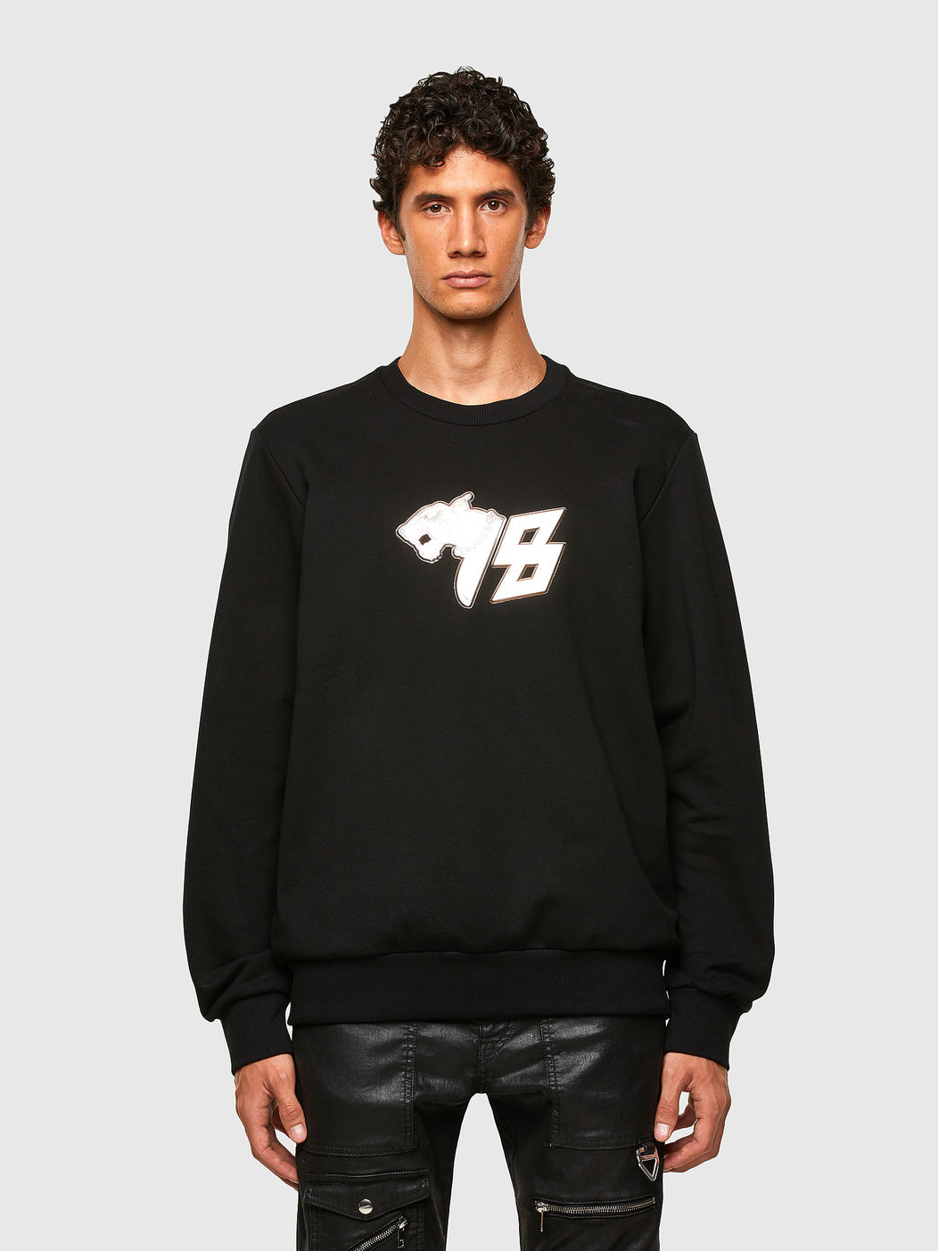 Sweatshirt With 78 Panther Print