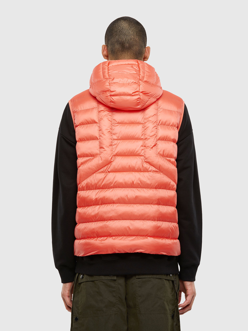 Hooded Vest In Quilted Nylon
