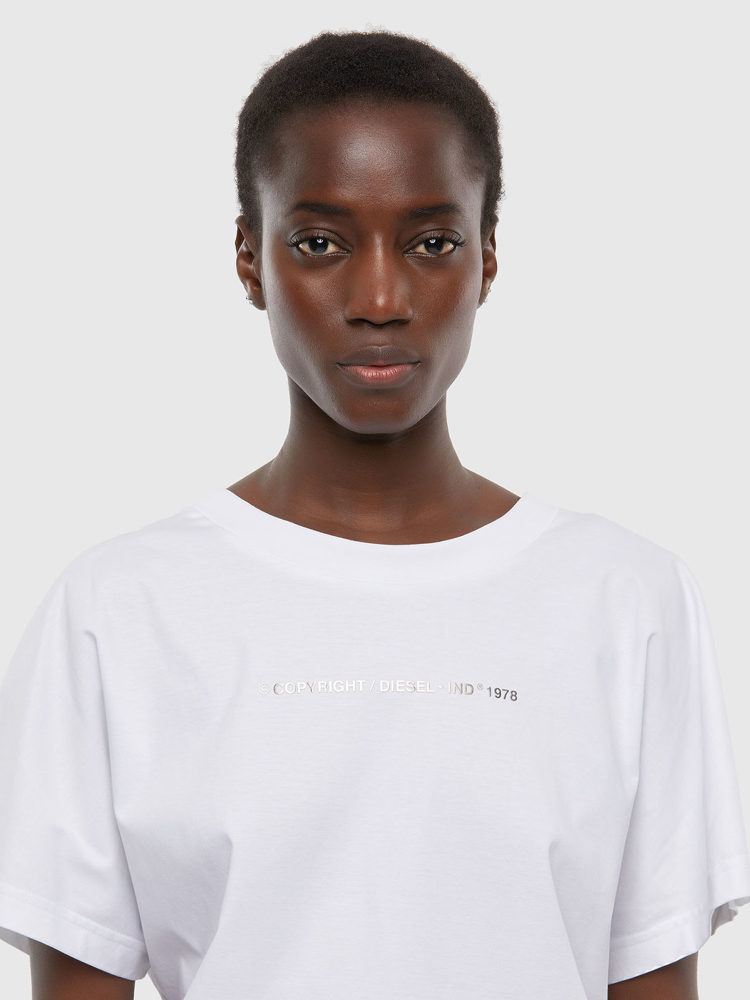 T-Shirt In Cotton With Copyright Lettering
