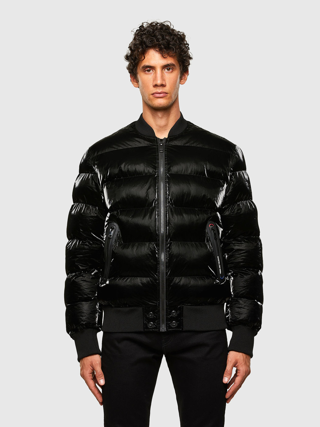 Quilted Bomber Jacket In Coated Tyvek