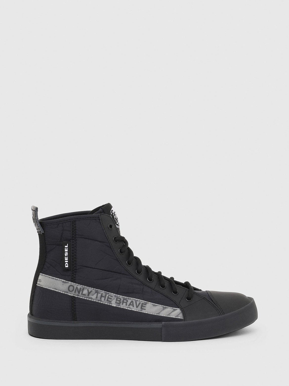 High-Top Sneakers In Nylon And Leather | Diesel