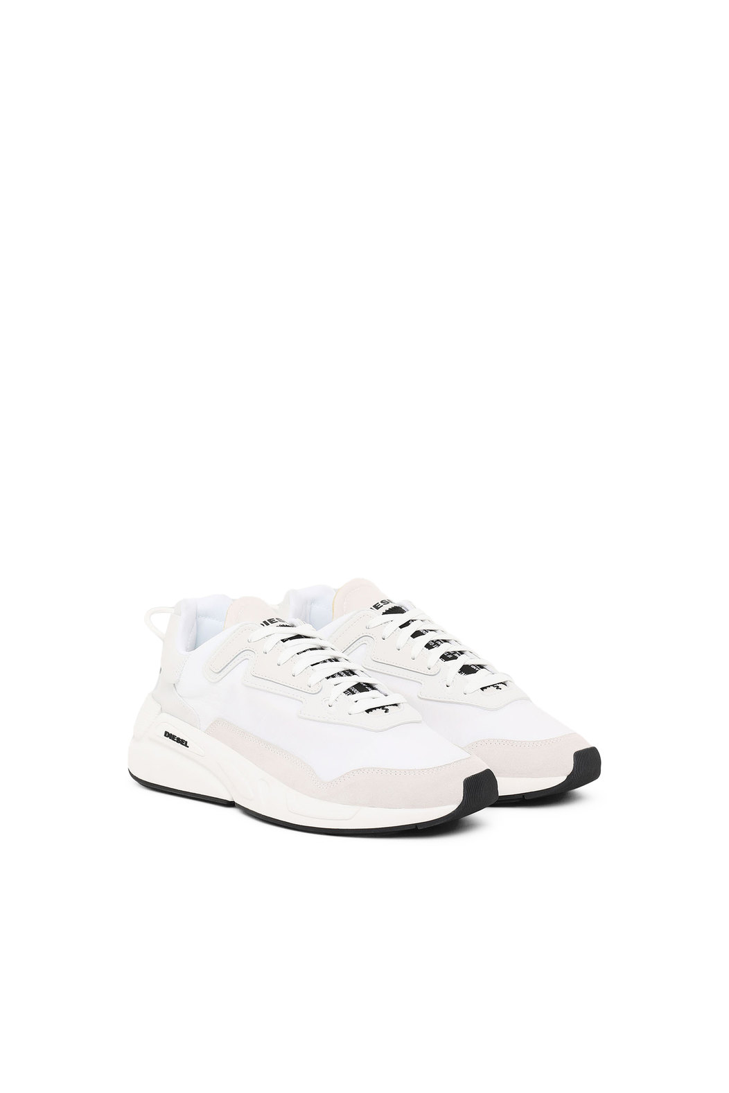 Monochrome Sneakers In Nylon And Suede