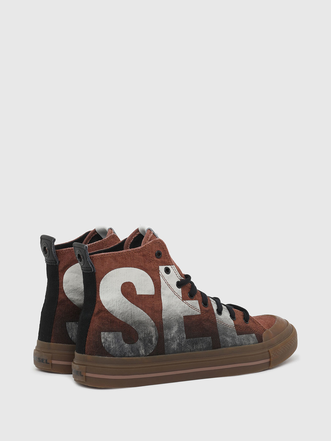 High-Top Sneakers In Treated Canvas