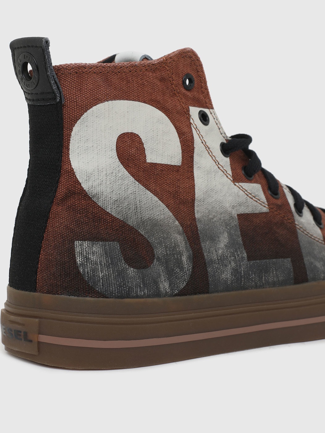 High-Top Sneakers In Treated Canvas