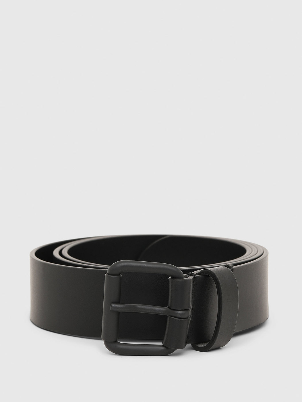 Faux Leather Belt With Logo Print