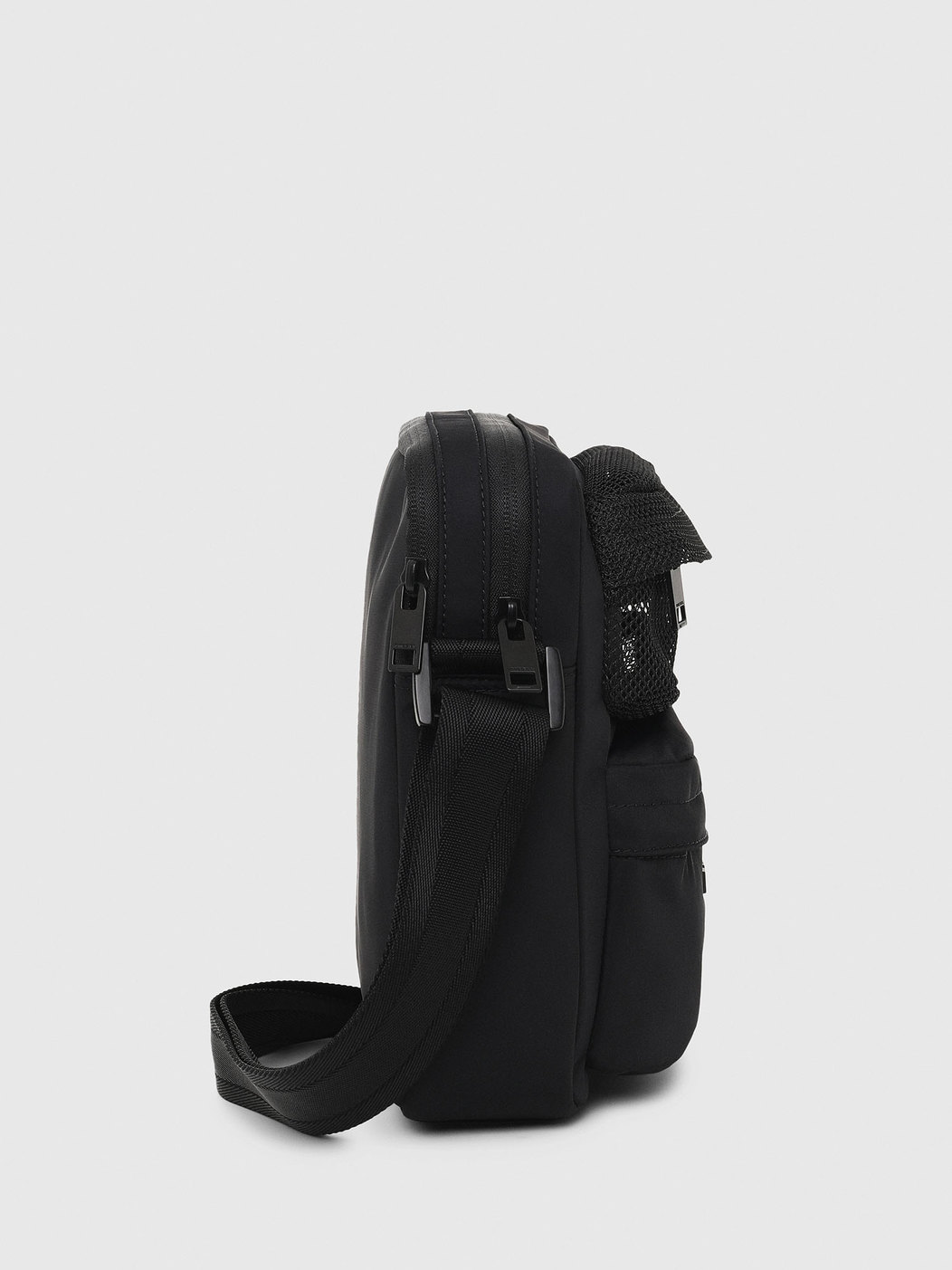 Cross-Body Bag With Mesh Pocket