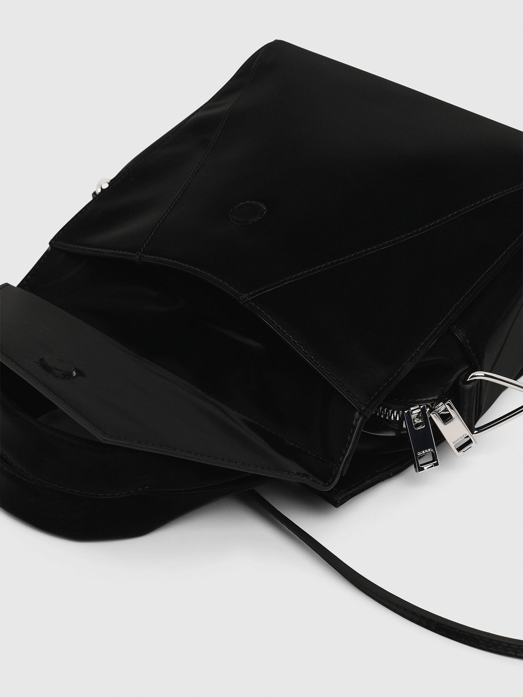 Convertible Handbag In Liquid Nylon