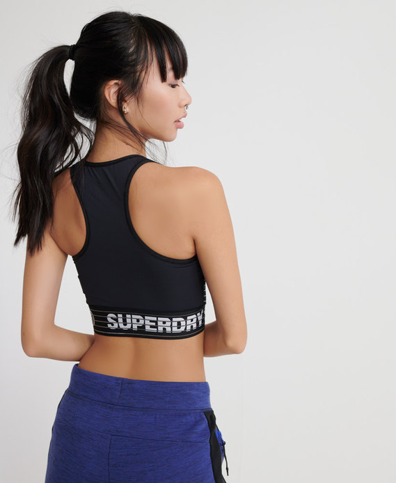 Superdry Core Layer Racerback Mesh Sports Bra Galaxy Print Size 6 Black -  $16 - From Reclaimed