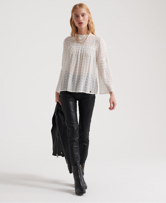Taylor Broderie Top