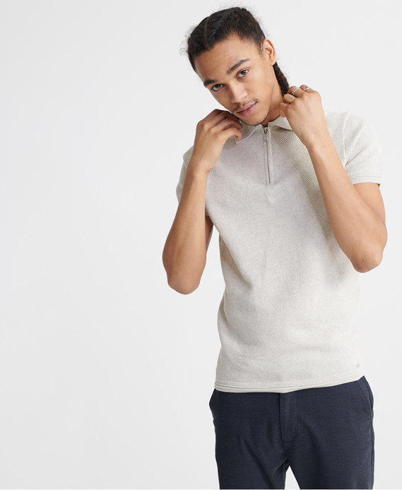 Edit Short Sleeved Knitted Polo Shirt