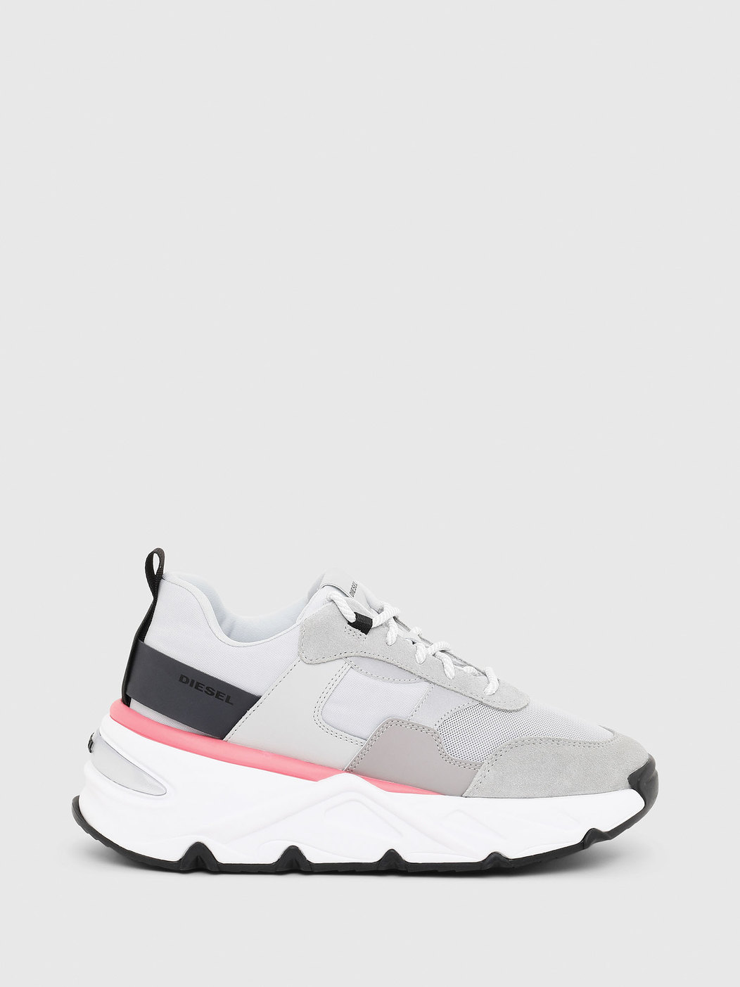Chunky Sneakers In Nylon, Mesh And Suede