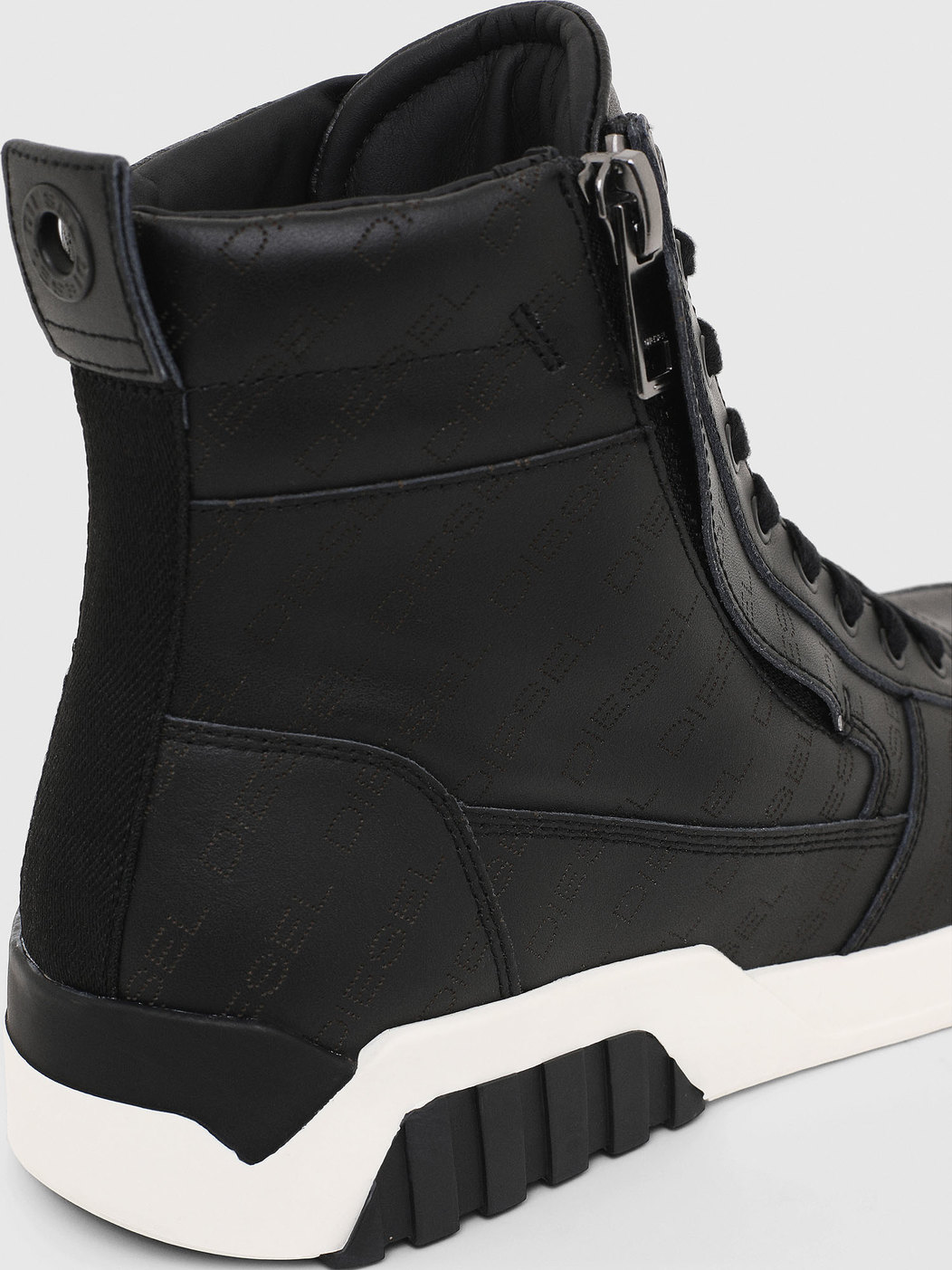 High-Top Sneakers In Perforated Leather